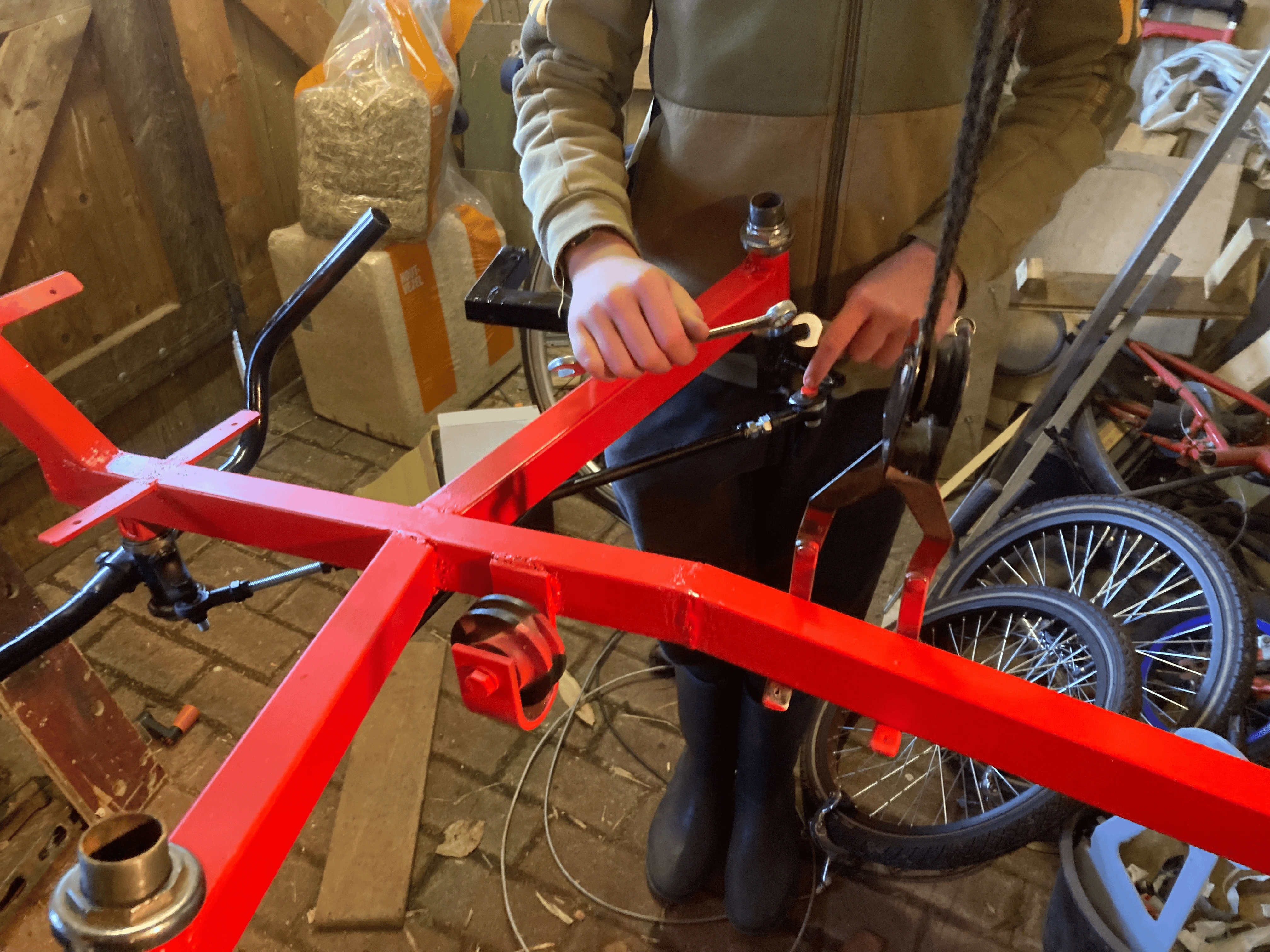 fiets geverfd